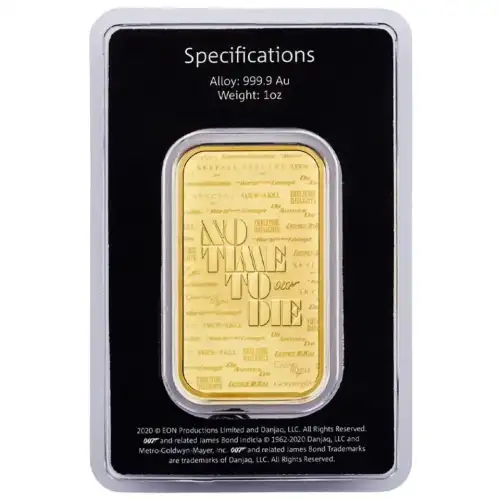 Royal Mint Gold Bar, 1 oz - James Bond (007) - No Time to Die (2)