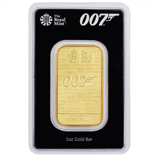 Royal Mint Gold Bar, 1 oz - James Bond (007) - No Time to Die