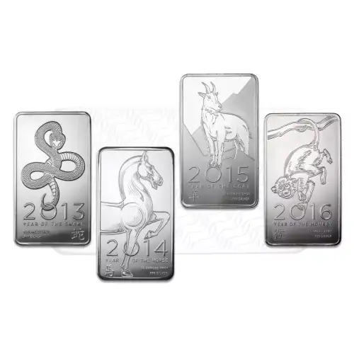 Silver Bar - Misc 10 oz Lunar Series Bar (2)