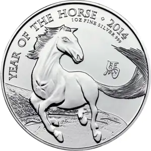 British 1oz Silver Lunar Series, Year of the Horse - 2014 (2)