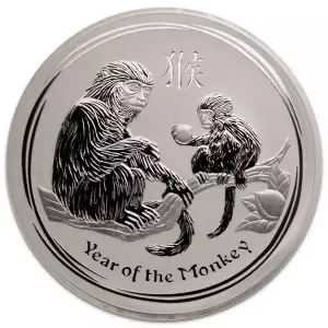 Australian 1 Kilo Silver Year of the Monkey - 2016 (2)