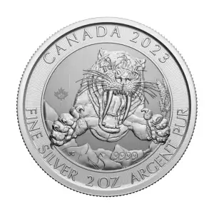 2 oz RCM Silver Sabre-Tooth Cat - 2023 (2)