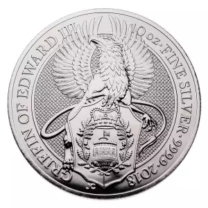 Royal Mint 10oz Silver Queen's Beast: Griffin of Edward - 2018 (3)