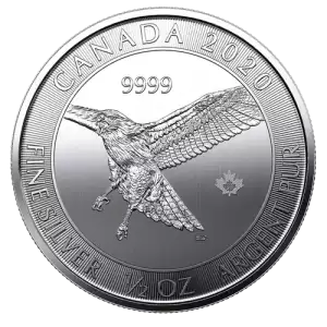 1/2 oz RCM Silver Red-Tailed Hawk - 2020 