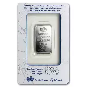 Platinum Bar 1/2 oz - PAMP Fortuna (4)