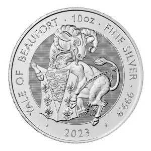 Royal Mint 10oz Silver Tudor Beast: Yale of Beaufort - 2023