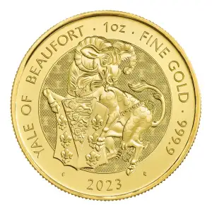 UK Royal Mint Gold Tudor Beast 1 oz: The Yale of Beaufort - 2023