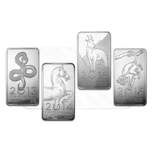 Silver Bar - Misc 10 oz Lunar Series Bar (2)