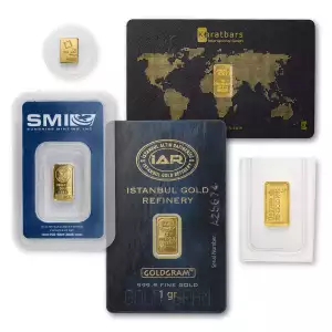 Misc. Minted Gold Bar, 1 gram