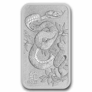 Australian Perth Mint Generic Silver Bar, 1 oz - Snake