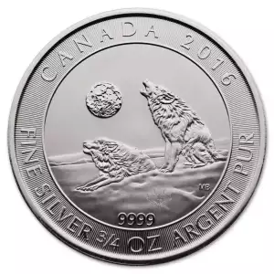 3/4 oz RCM Silver Howling Wolves - 2016 (3)