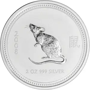 Australian 2oz Silver Year of the Mouse- 2008 (2)