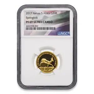 South African Natura Springbok, 1/4oz Gold Coin - 2017 (3)