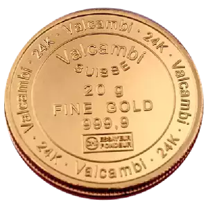 Misc Minted Gold Round, 20 gram
