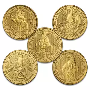 UK Gold Queen's Beasts, 1/4 oz - Misc Dated (3)