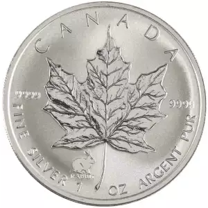 RCM Lunar Privy 1oz Silver Maple Leaf, Rabbit - 1999 (2)