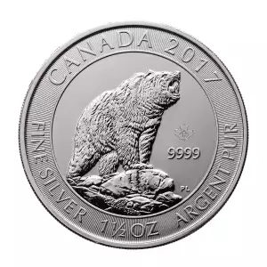 1.5 oz RCM Silver Grizzly Bear- 2017