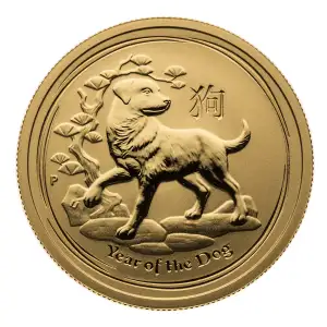 Australian Perth Mint Gold Lunar - Year of the Dog, 1/2 oz - 2018  (3)