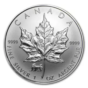 RCM Lunar Privy 1oz Silver Maple Leaf, Tiger - 1998 (2)