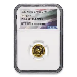 South African Natura Springbok, 1/10oz Gold Coin - 2017 (4)
