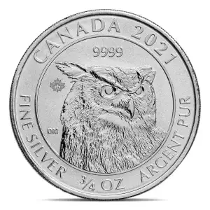 3/4 oz RCM Silver Great Horned Owl - 2021