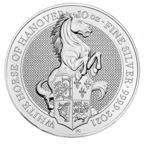 Royal Mint 10oz Silver Queen's Beast: Horse of Hanover - 2021