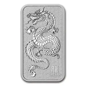 Australian Perth Mint Generic Silver Bar, 1 oz - Dragon (2)