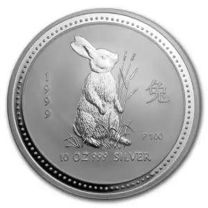 1999 10oz Australian Perth Mint Silver Lunar: Year of the Rabbit