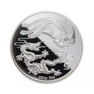 20oz Silver Round,  35th Anniversary Dragon & Phoenix - 2024 (2)