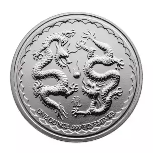 Niue Silver Double Dragon 1 oz Coin - 2018