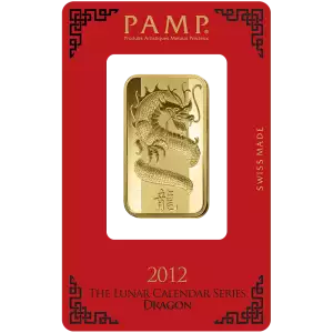 PAMP Gold Bar - Year of the Dragon, 1oz - 2012 (3)