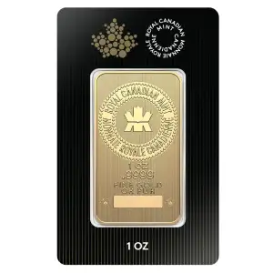 Royal Canadian Mint (RCM) Gold Bar, 1oz .9999 (5)