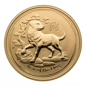 Australian Perth Mint Gold Lunar - Year of the Dog, 1 oz - 2018 