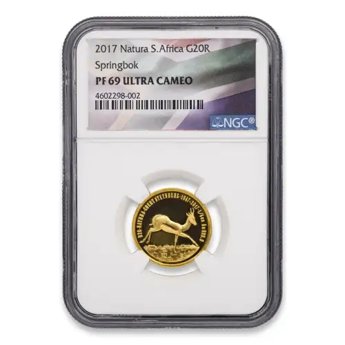 South African Natura Springbok, 1/4oz Gold Coin - 2017 (3)