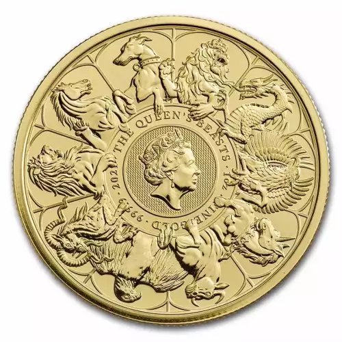 UK Royal Mint Gold Queen's Beast 1 oz: Completer Coin - 2021