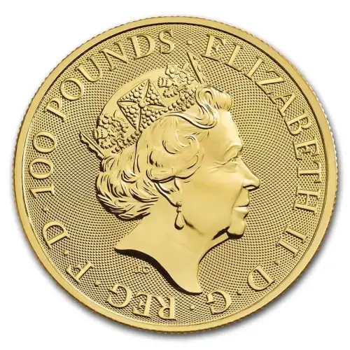 UK Royal Mint Gold Tudor Beast 1 oz: The Yale of Beaufort - 2023 (2)