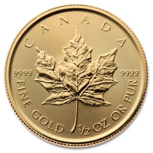 2017 CANADIAN GOLD MAPLE LEAF 1/2 OZ .9999 - Royal Canadian Mint
