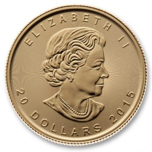 2017 CANADIAN GOLD MAPLE LEAF 1/2 OZ .9999