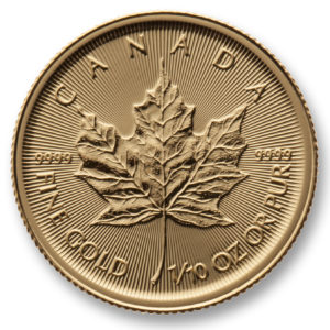 2017 CANADIAN GOLD MAPLE LEAF 1/10 OZ .9999