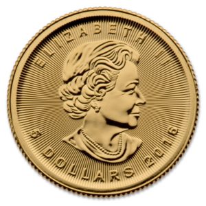 2017 CANADIAN GOLD MAPLE LEAF 1/10 OZ .9999