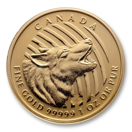 2014 $200 GOLD Howling Wolf 1 OZ .99999